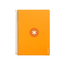Cuaderno espiral antartik a4 micro tapa dura 80h 100gr cuadro 5mm sin banda4 taladros color mostaza