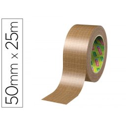 Cinta adhesiva tesa eco papel ultrafuerte color kraft 25 m x 50 mm para embalaje