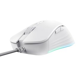 Trust GXT924W YBAR Plus Ratón Gaming RGB 25600 DPI Blanco