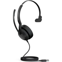 Auriculares Jabra Evolve2 50 con cable USB con Cancelación de Ruido, micrófono y control de volumen para oficina o call center, negros