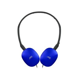 Auriculares JVC con cable con micrófono, diadema ajustable y sonido Hi-Fi Azul