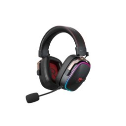 Auriculares Havit 6939119065584 inalámbricos y con cable Gaming doble conectividad micrófono negro y rojo