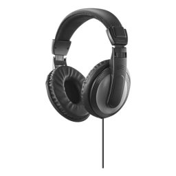 Auriculares Hama ShellTV II con cable, conectividad jack, para TV, reducción de ruido pasiva, negros y gris oscuro