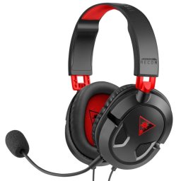Auriculares Turtle Beach Recon 50 con cable Jack 3,5 mm Gaming Micrófono desmontable Negro Rojo
