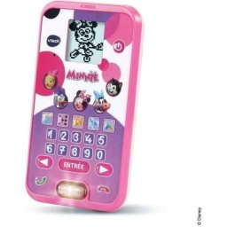 Smartphone educativo infantil VTech Minnie con pantalla animada y teclado 10 dígitos