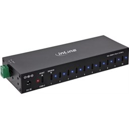 Hub InLine 10 puertos 5 Gbps USB-C modelo 35396F con carga 70 W