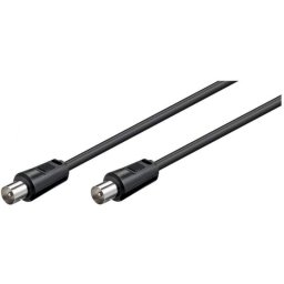 Goobay Cable Coaxial Antena para TV Macho/Macho 2.5m Negro