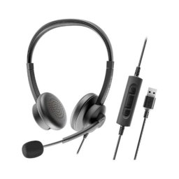 Auriculares Axtel con cable USB-A/USB-C y micrófono para oficina y llamadas