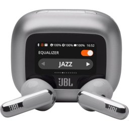 Auriculares JBL inalámbricos bluetooth con Cancelación de Ruido, Micrófono y Plata