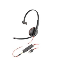 Auriculares HP con cable USB-A y micrófono profesional Blackwire C3215 negros