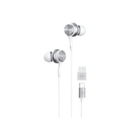 Auriculares Maxell Xc1 con cable USB-C/USB-A para llamadas y música, blanco