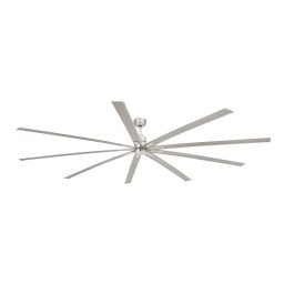 Faro Manhattan Ventilador de Techo con Luz LED y Mando 56W Níquel Mate