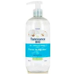 Natessance gel flor algodon limpiador manos 500ml bio