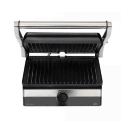 Sandwichera Eléctrica Inoxidable 2000W 4 Sandwiches Placa Antiadherente y Bandeja Extraíble