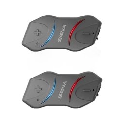 Auriculares Arsenal Sena 10R Duo inalámbricos Bluetooth para moto con radio FM y manos libres, color gris