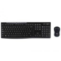 Set teclado + raton logitech mk270 inalambrico negro