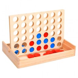vidaXL Juego de 4 en Raya Madera Macizo 24x15x4 cm