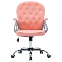 VidaXL Silla de Oficina Giratoria Cuero Sintético Rosa