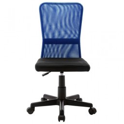 VidaXL Silla de Oficina Malla Negra/Azul