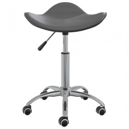 VidaXL Silla de Oficina Cuero Sintético Gris