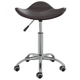 VidaXL Silla Oficina Cuero Sintético Marrón