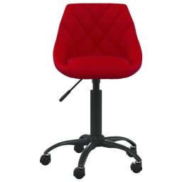 VidaXL Silla de Oficina Terciopelo Rojo Tinto