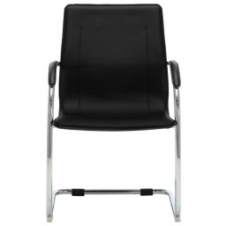 VidaXL Silla de Oficina Voladiza Cuero Sintético Negro
