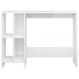 VidaXL Notebook Escritorio Aglomerado 102.5x35x75cm Blanco Brillante