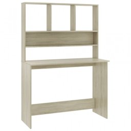 VidaXL Sonoma Escritorio con Estantes Aglomerado 110x45x157cm Roble