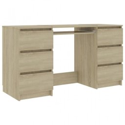 vidaXL Escritorio madera contrachapada color roble Sonoma 140x50x77 cm