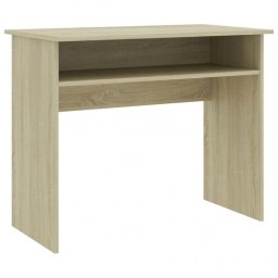 vidaXL Escritorio madera contrachapada color roble Sonoma 90x50x74 cm
