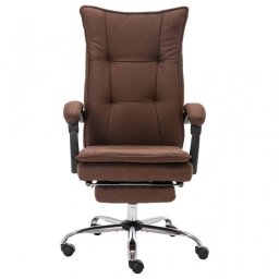 VidaXL Silla de Oficina Tela Marrón/Marrón