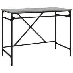 Vidaxl Escritorio Hierro Madera Contrachapada Gris Sonoma 100x50x75 Cm