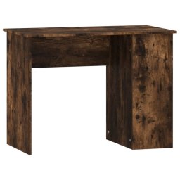 Vidaxl Escritorio De Madera Contrachapada Roble Ahumado 100x55x75 Cm