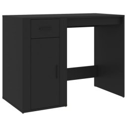 Vidaxl Escritorio De Madera Contrachapada Negro 100x49x75 Cm