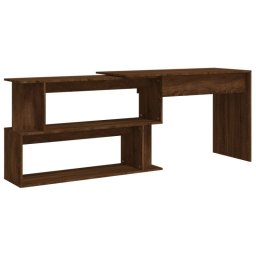 Vidaxl Escritorio Esquina Madera Contrachapada Color Roble 200x50x76cm