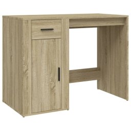 Vidaxl Escritorio Madera Contrachapada Color Roble Sonoma 100x49x75 Cm