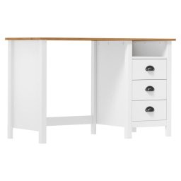 Vidaxl Escritorio Hill Con 3 Cajones Madera De Pino 120x50x74 Cm