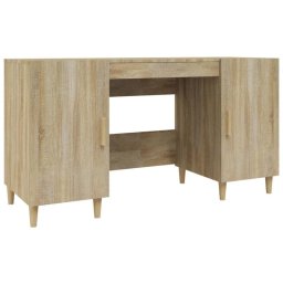 Vidaxl Escritorio Madera Contrachapada Roble Sonoma 140x50x75 Cm