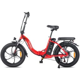 Fafrees F20 Bicicleta Eléctrica Motor 250W Batería 576Wh Autonomía 70km Roja