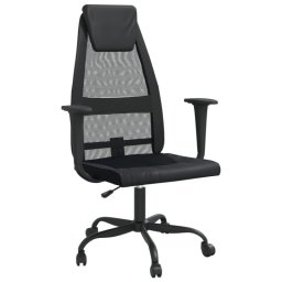 VidaXL Remo Silla de Oficina Altura Ajustable con Reposabrazos Negro