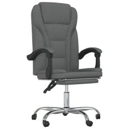 VidaXL Simos Silla de Oficina Reclinable con Altura Ajustable Gris Oscuro
