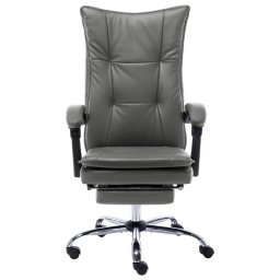 VidaXL Silla de Oficina Linna con Reposapiés Reclinable Antracita