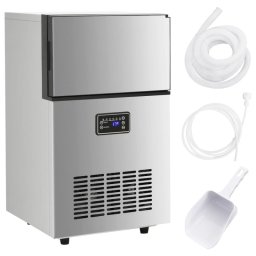Vidaxl Máquina De Hacer Cubitos De Hielo 45 Kg/24H Plateada