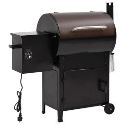 Vidaxl Barbacoa De Pellets Con Chimenea Hierro 104 Cm Negro