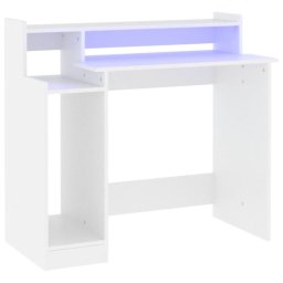 Escritorio vidaXL Campoamor LED Integrado Madera Contrachapada USB Resistente Humedad
