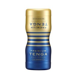 Masturbador masculino Tenga Premium Dual Sensation Cup azul y oro prelubricado