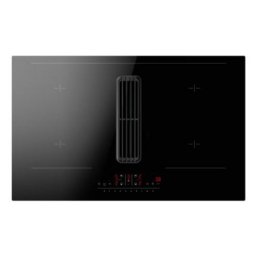 Placa Amica DHKI 752 800 C inducción 4 zonas 83 cm campana integrada negra