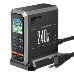 Cargador Blitzwolf BW-S31 240W 6 Puertos USB-C y USB-A PD