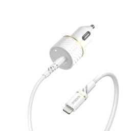 Cargador de Coche USB C 18W PD OtterBox con Cable Lightning 1 m Blanco